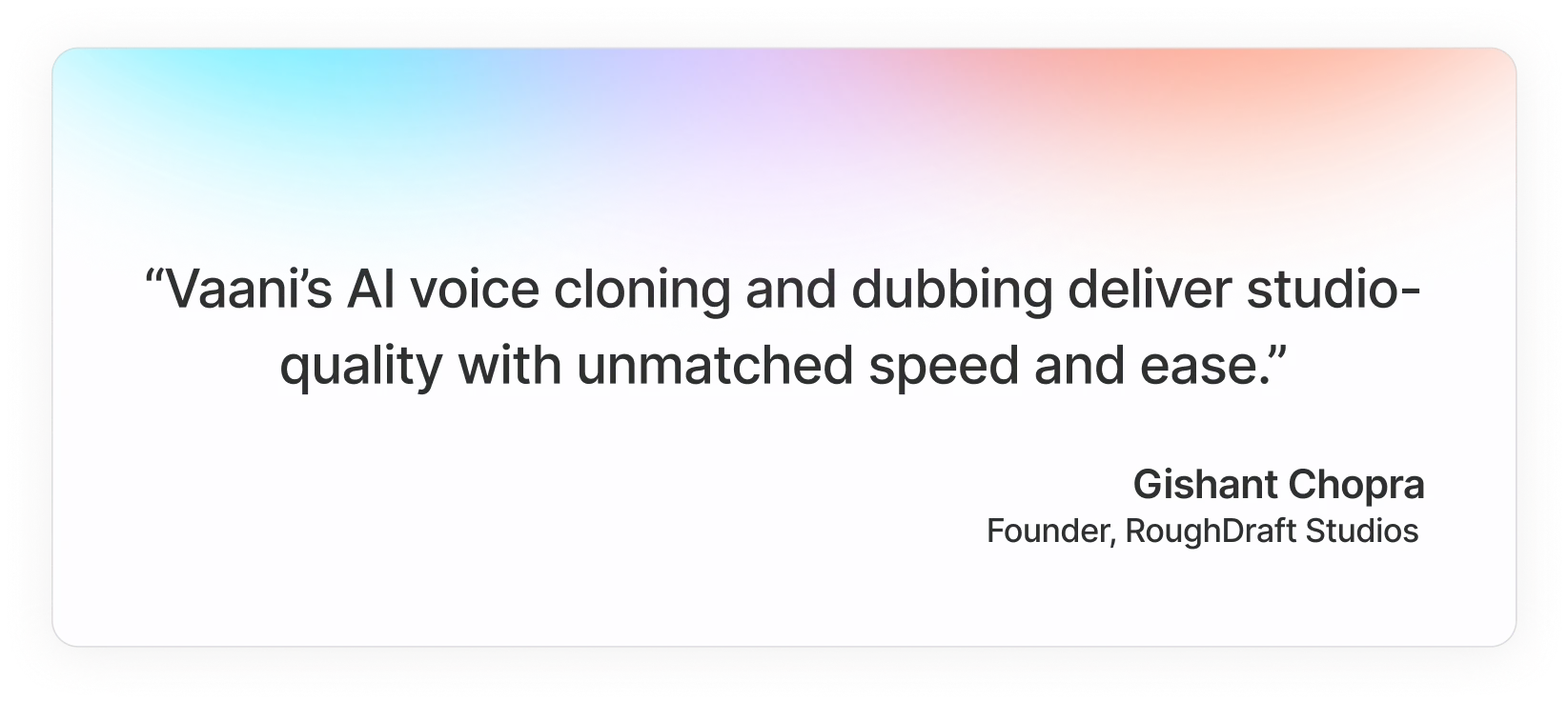 Customer testimonial 1